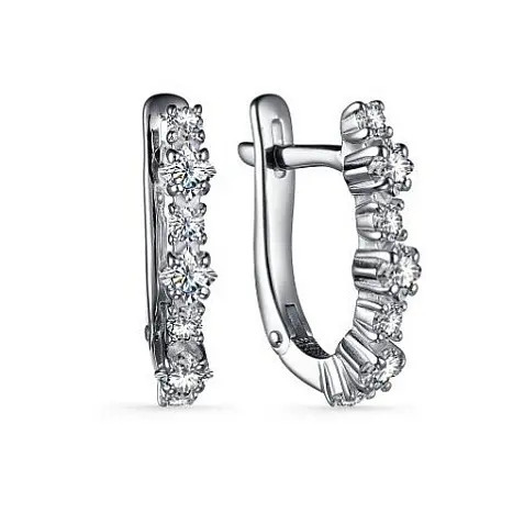 Серьги с английским замком из серебра