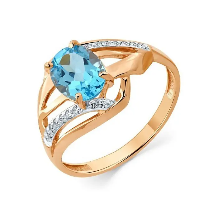 Кольцо декоративное из красного золота