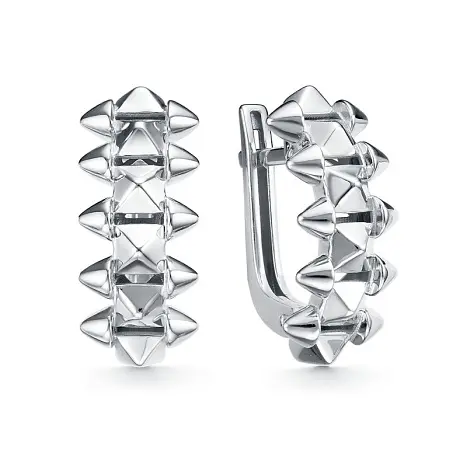 Серьги с английским замком из серебра