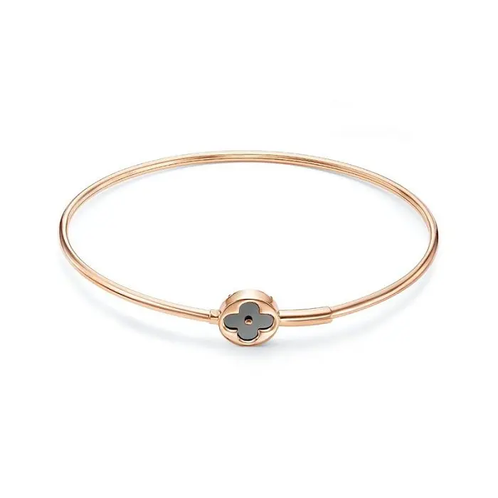 Браслет жесткий из красного золота