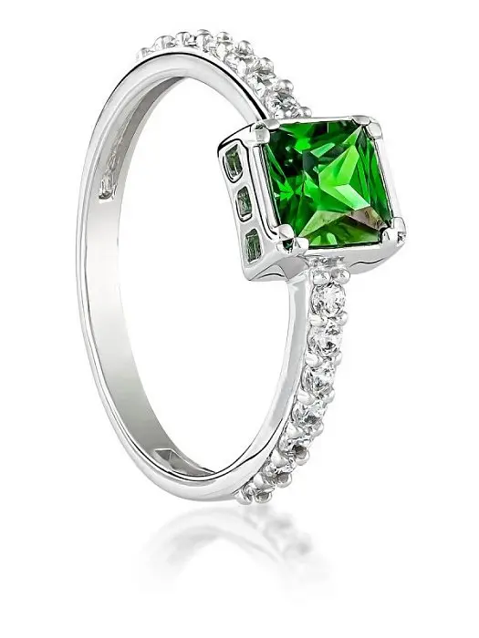 Кольцо декоративное из серебра вид 1