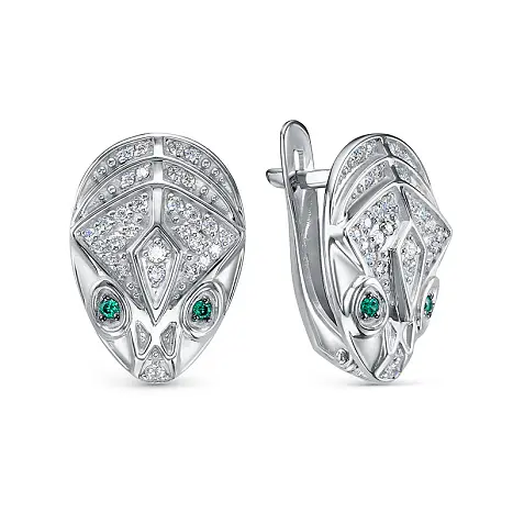 Серьги с английским замком из серебра
