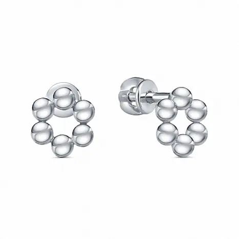 Серьги пуссеты из серебра