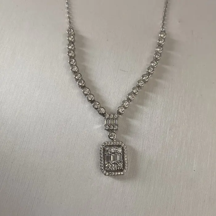Цепь колье из серебра
