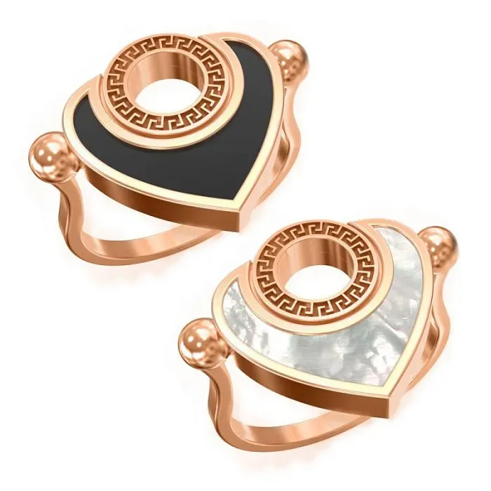 Кольцо декоративное из красного золота