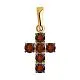 Подвеска декоративный крест из красного золота