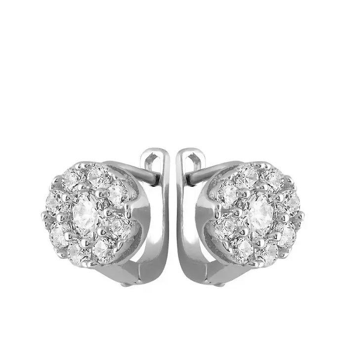 Серьги с английским замком из серебра
