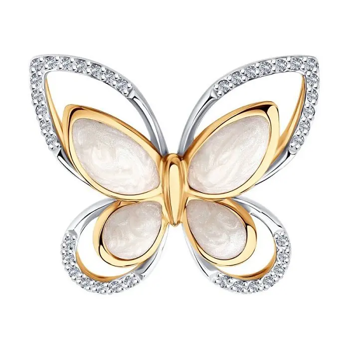 Подвеска бегунок из комбинированного золота