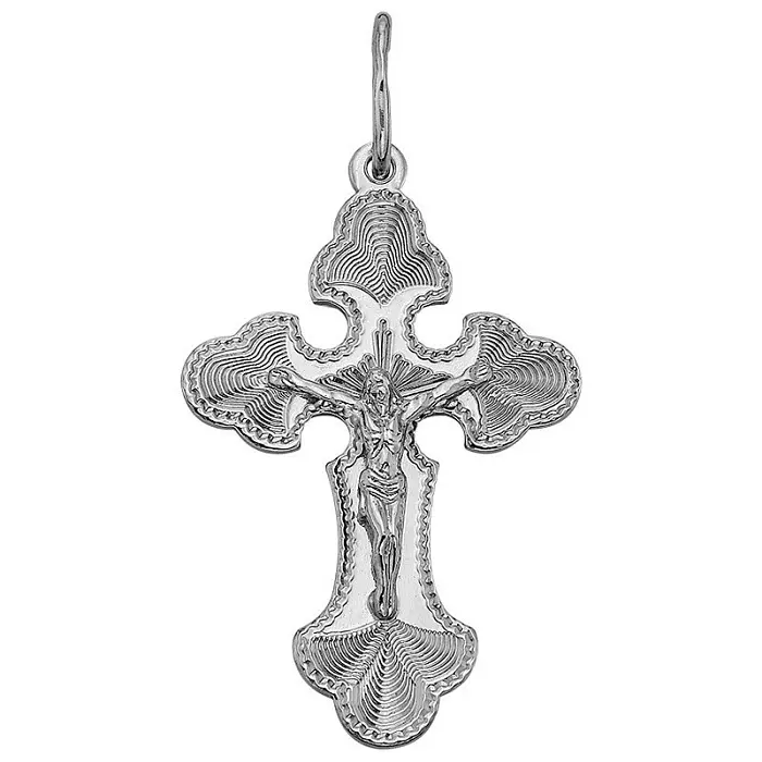 Подвеска крест из серебра