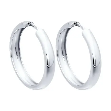 Серьги конго из серебра