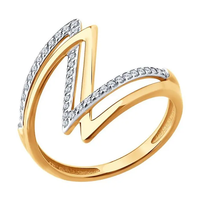 Кольцо декоративное из красного золота