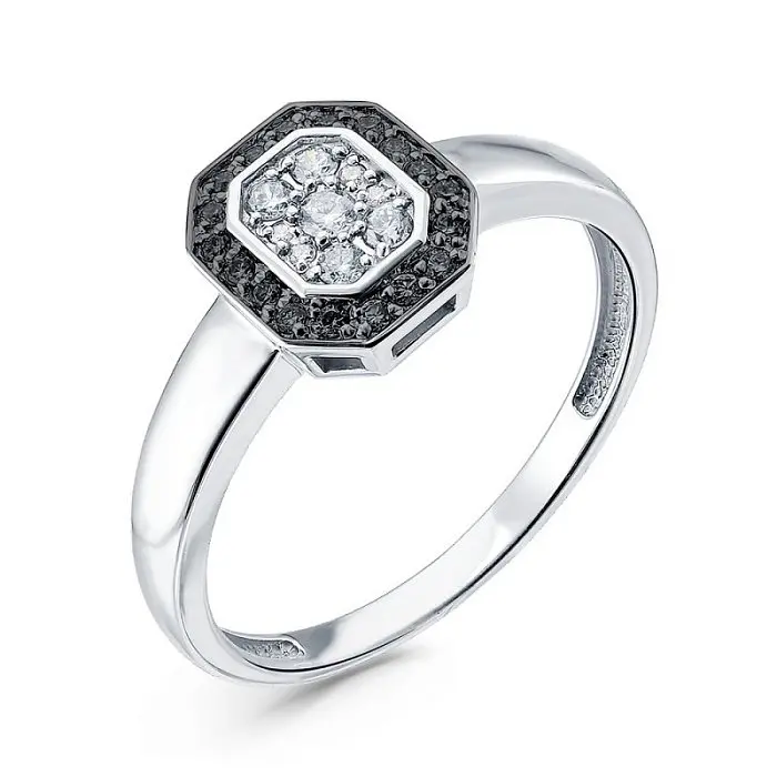 Кольцо декоративное из белого золота