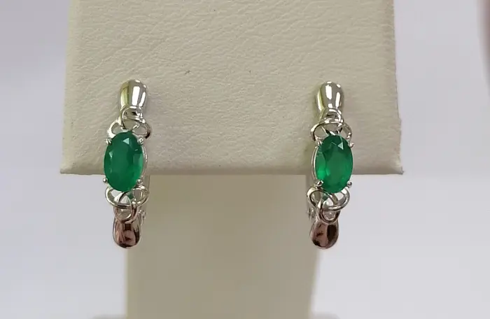 Серьги с английским замком из серебра