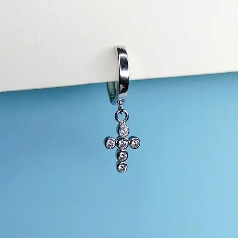 Серьги конго из серебра