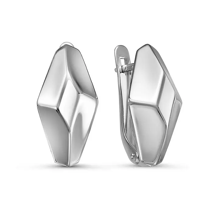 Серьги с английским замком из серебра