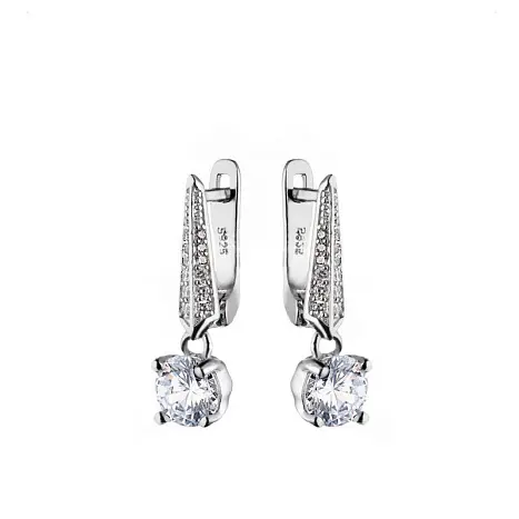 Серьги подвесные из серебра