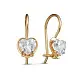 Серьги детские из красного золота