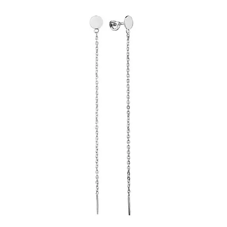 Серьги подвесные из серебра