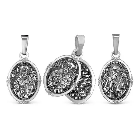 Подвеска икона из серебра