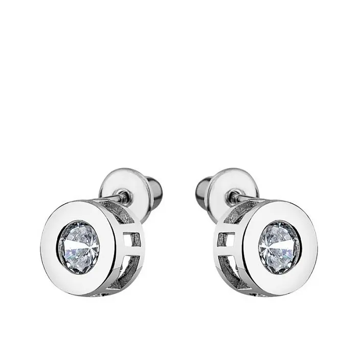 Серьги пуссеты из серебра