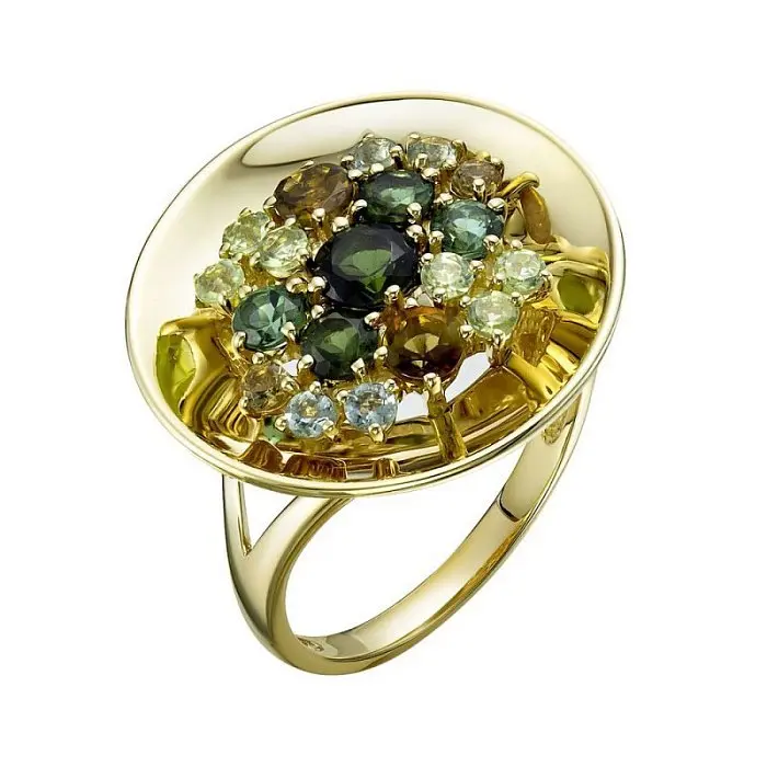 Кольцо декоративное из желтого золота