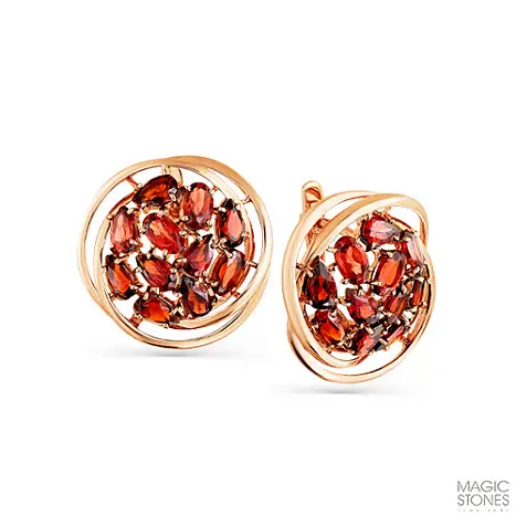 Серьги с английским замком из красного золота