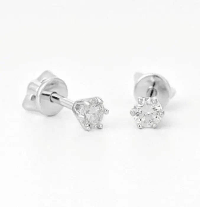 Серьги пуссеты из серебра