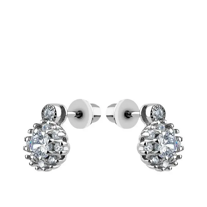 Серьги пуссеты из серебра