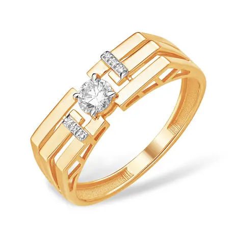 Кольцо декоративное из красного золота