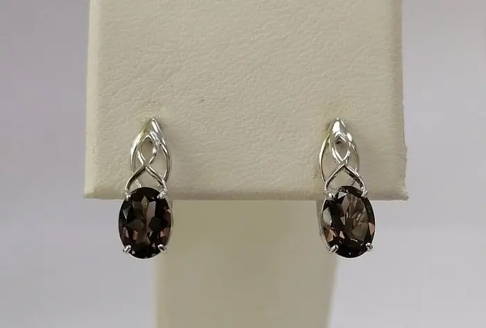 Серьги с английским замком из серебра