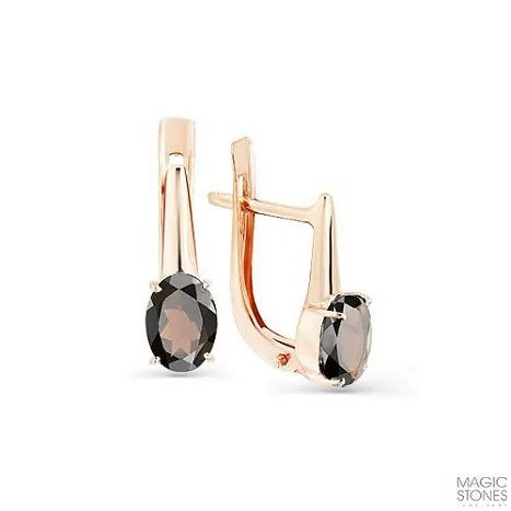 Серьги с английским замком из красного золота