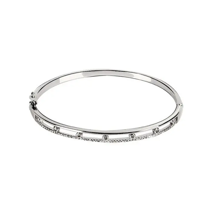 Браслет жесткий из серебра