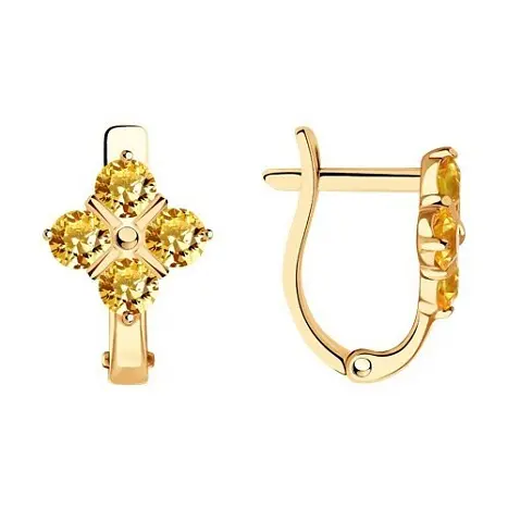 Серьги детские из позолоты