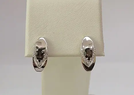 Серьги с английским замком из серебра