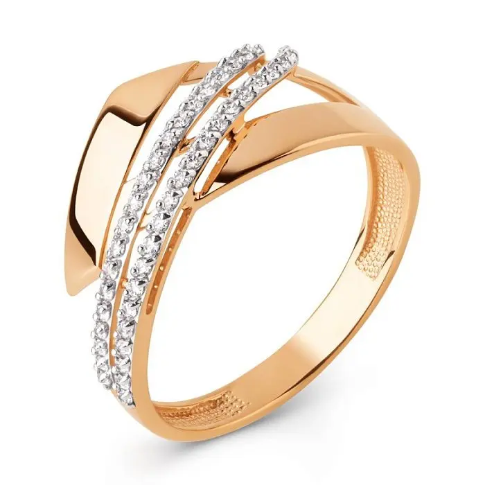 Кольцо декоративное из красного золота