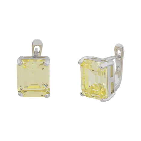 Серьги с английским замком из серебра