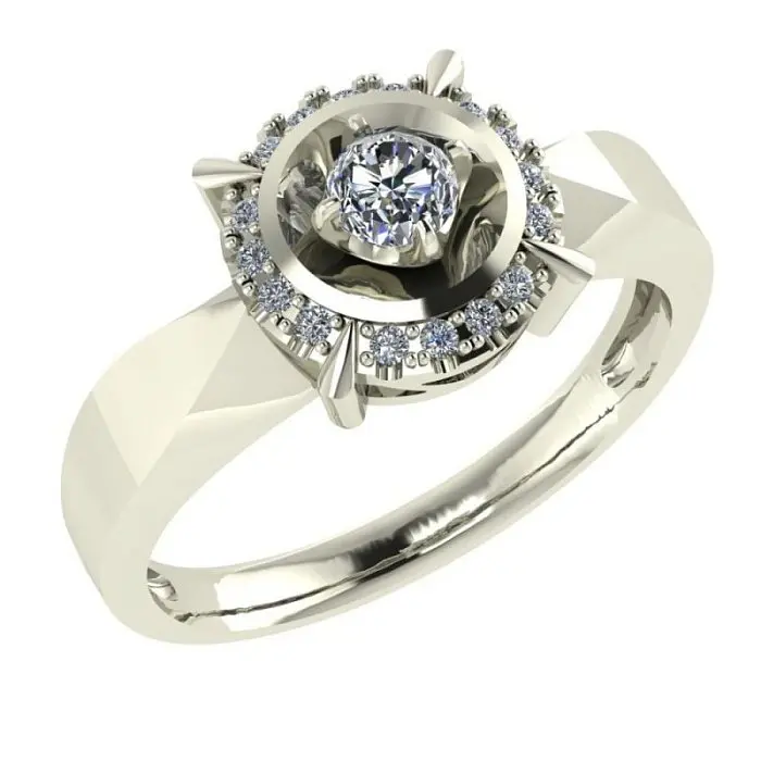 Кольцо декоративное из красного золота