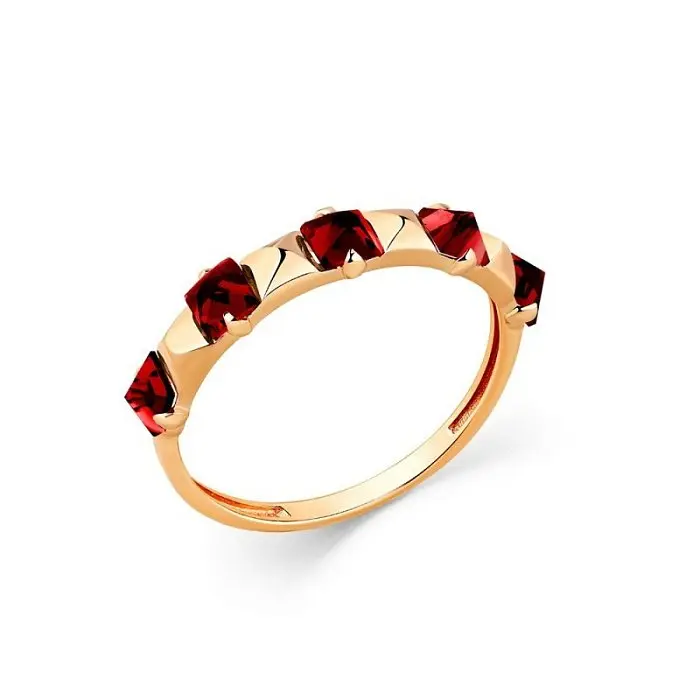 Кольцо декоративное из красного золота