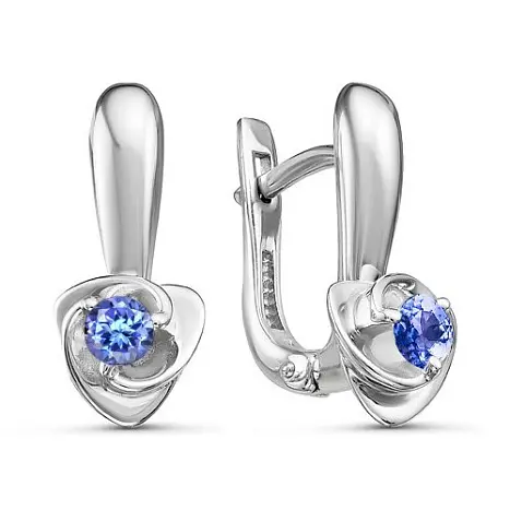Серьги с английским замком из серебра