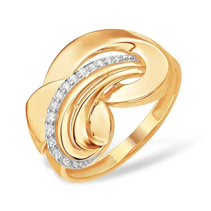 Кольцо декоративное из красного золота