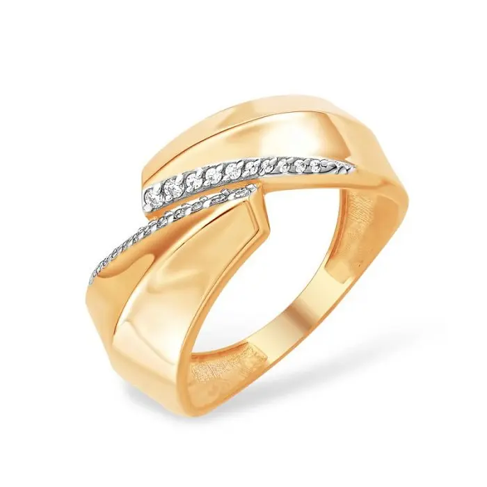 Кольцо декоративное из красного золота