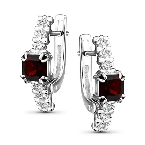 Серьги с английским замком из серебра