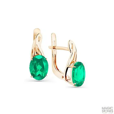 Серьги с английским замком из красного золота