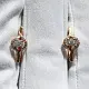 Серьги с английским замком из красного золота