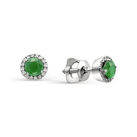Серьги пуссеты из серебра