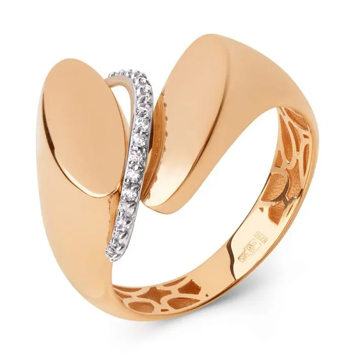 Кольцо декоративное из красного золота