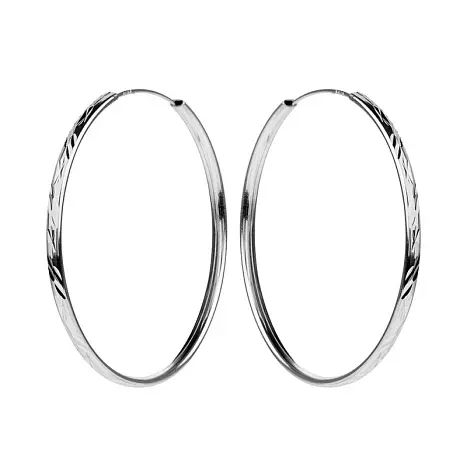 Серьги конго из серебра