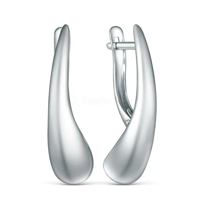 Серьги с английским замком из серебра