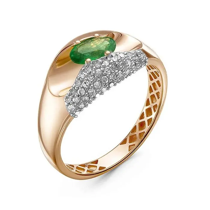 Кольцо декоративное из красного золота