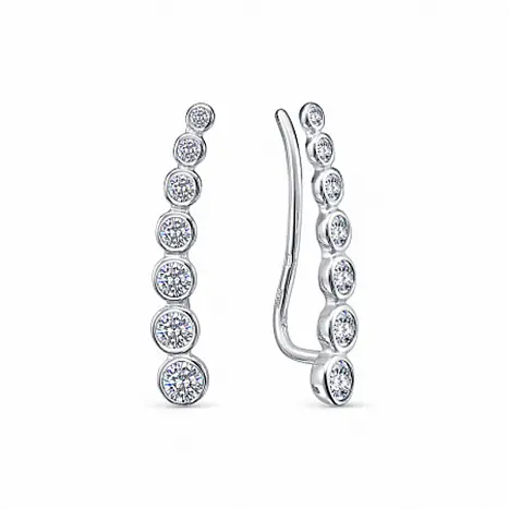 Серьги зажимы из серебра